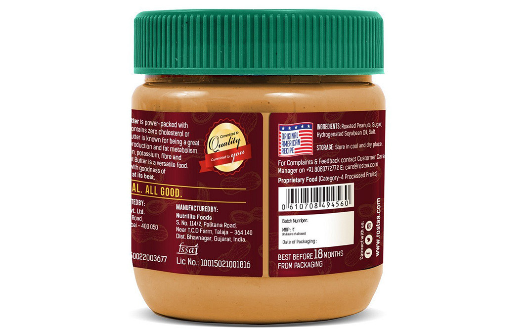 Rostaa Peanut Butter, Smooth Plastic Jar 340 grams Reviews